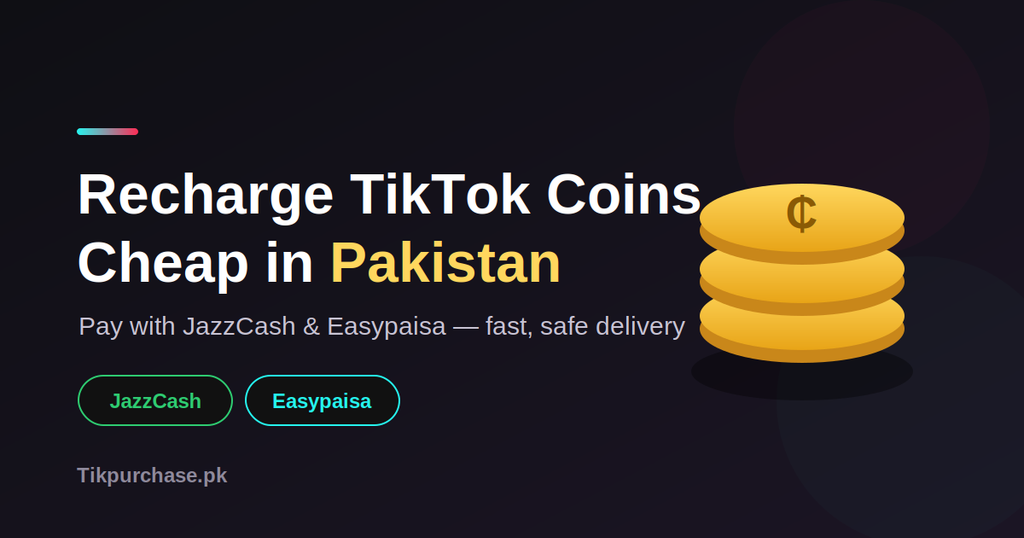 recharge TikTok Coins cheap in Pakistan